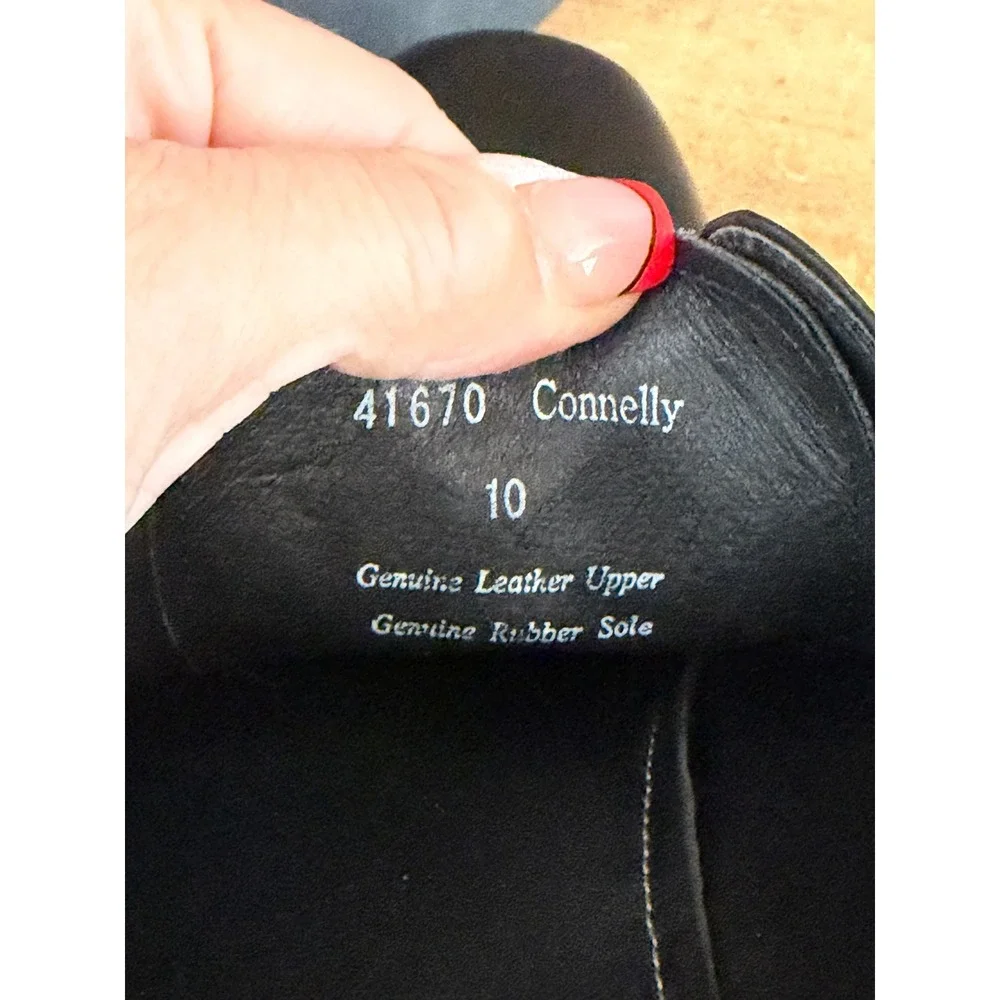 Aston Grey Connelly Mens Black Leather Derby Dress Shoes Size 10 41670 Oxford